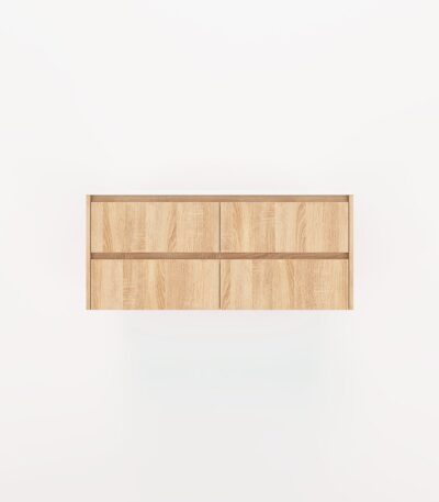 Addison 4-Drawer 1164mm - White Ash Oak - 1 Cut-Out
