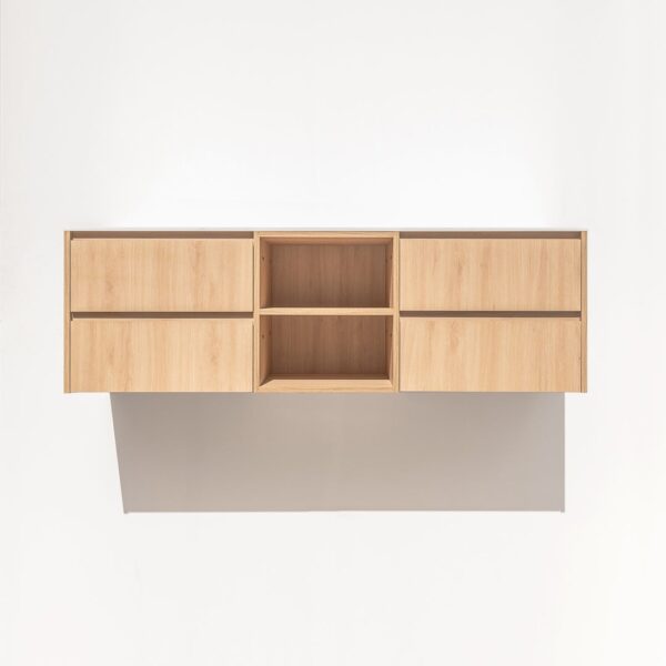 Addison 4-Drawer with Shelves 1614mm - Pure Oak