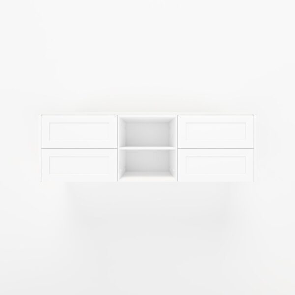 Addison 4-Drawer with Shelves 1614mm - Shaker