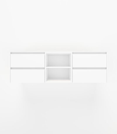 Addison 4-Drawer with Shelves 1614mm - White