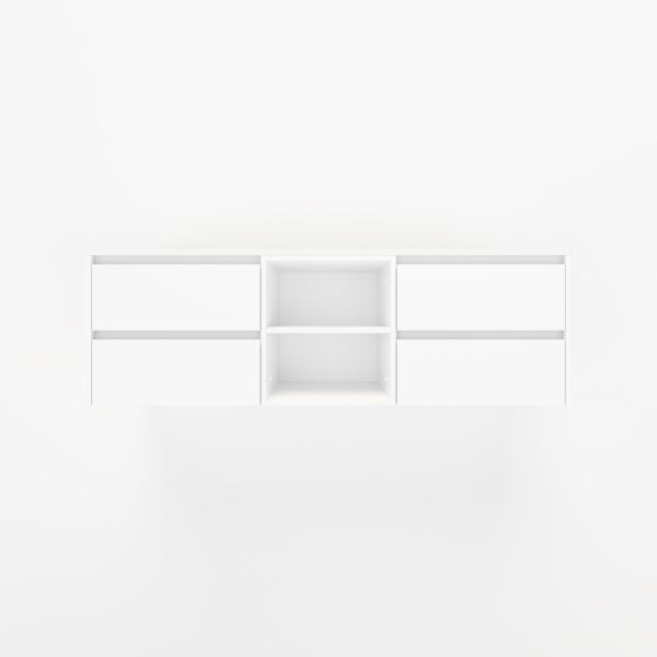 Addison 4-Drawer with Shelves 1614mm - White