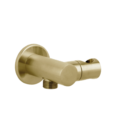 Adjustable Hand Shower Holder and BP - Brushed Brass