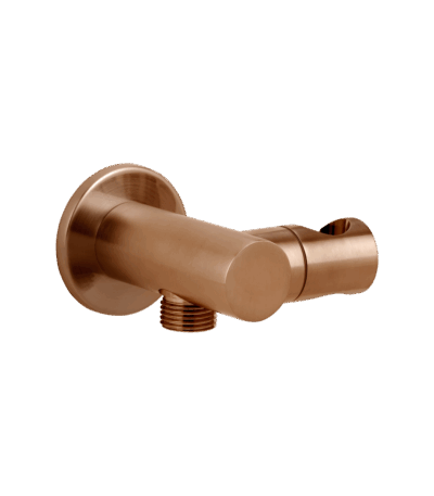 Adjustable Hand Shower Holder and BP - Brushed Copper