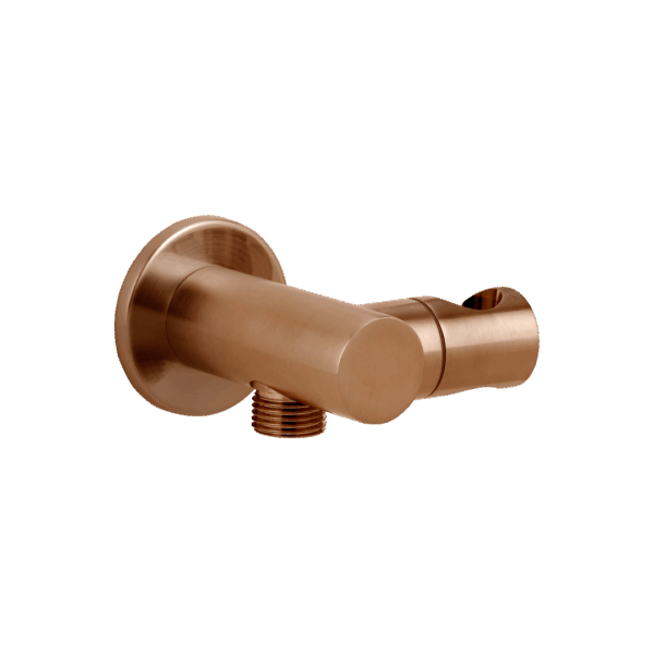Adjustable Hand Shower Holder and BP - Brushed Copper