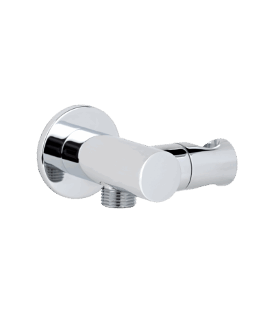 Adjustable Hand Shower Holder & BP - Chrome