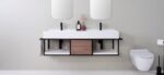 ADP ANTONIO WALL HUNG VANITY METAL FRAME WITH ITALIAN SCARABEO CERAMIC TOP - Urban Designs Bathroom and Kitchen