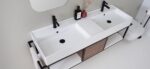 ADP ANTONIO WALL HUNG VANITY METAL FRAME WITH ITALIAN SCARABEO CERAMIC TOP - Urban Designs Bathroom and Kitchen