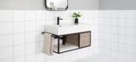 ADP ANTONIO WALL HUNG VANITY METAL FRAME WITH ITALIAN SCARABEO CERAMIC TOP - Urban Designs Bathroom and Kitchen