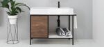 ADP ANTONIO WALL HUNG VANITY METAL FRAME WITH ITALIAN SCARABEO CERAMIC TOP - Urban Designs Bathroom and Kitchen