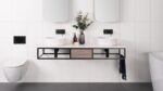 ADP COBALT QUARTZ WALL HUNG VANITY METAL FRAME WITH BENCHTOP - Urban Designs Bathroom and Kitchen