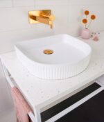 ADP COBALT QUARTZ WALL HUNG VANITY METAL FRAME WITH BENCHTOP - Urban Designs Bathroom and Kitchen