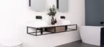 ADP COBALT QUARTZ WALL HUNG VANITY METAL FRAME WITH BENCHTOP - Urban Designs Bathroom and Kitchen