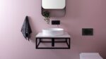 ADP COBALT QUARTZ WALL HUNG VANITY METAL FRAME WITH BENCHTOP - Urban Designs Bathroom and Kitchen