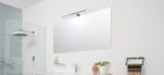 ADP DLM12080 DAYLIGHT RECTANGULAR FRAMED MIRROR 1200x800 CHROME/MATTE BLACK - Urban Designs Bathroom and Kitchen