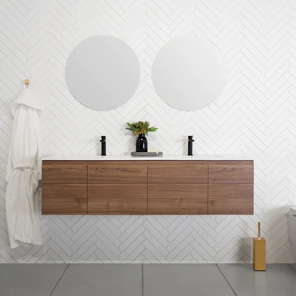 ADP Glacier Lite Door and Drawer Slim Vanity with Ceramic Top