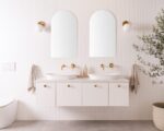 ADP GLACIER FULL DEPTH SLIM DOOR & DRAWER WALL HUNG VANITY WITH CERAMIC MOULDED TOP - Urban Designs Bathroom and Kitchen