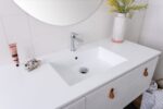 ADP GLACIER FULL DEPTH SLIM DOOR & DRAWER WALL HUNG VANITY WITH CERAMIC MOULDED TOP - Urban Designs Bathroom and Kitchen