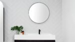 ADP SMALO7070BK ALORA ROUND FRAMED MIRROR MATTE BLACK - Urban Designs Bathroom and Kitchen