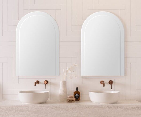 ADP SMAROV6090 ARCH OVERLAY PENCIL EDGE MIRROR 600x900 - Urban Designs Bathroom and Kitchen