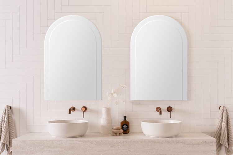 ADP SMAROV6090 ARCH OVERLAY PENCIL EDGE MIRROR 600x900 - Urban Designs Bathroom and Kitchen