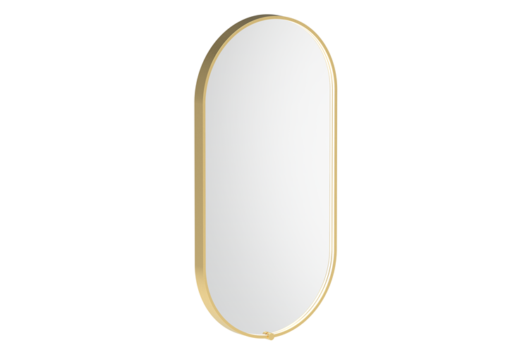 ADP SMSEP9045BB SERA PILL FRAMED LED MIRROR 450x900 BRUSHED GOLD - Urban Designs Bathroom and Kitchen