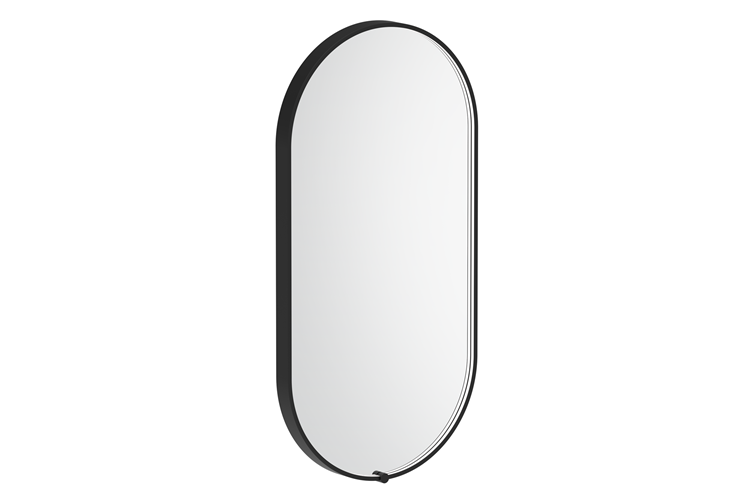 ADP SMSEP9045BK SERA PILL FRAMED LED MIRROR 450x900 MATTE BLACK - Urban Designs Bathroom and Kitchen