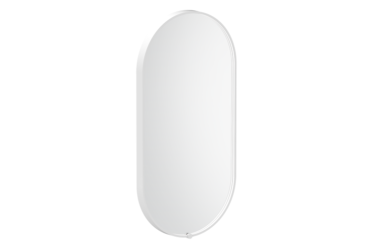 ADP SMSEP9045WH SERA PILL FRAMED LED MIRROR 450x900 MATTE WHITE - Urban Designs Bathroom and Kitchen