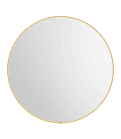 ADP SMSER7575BB SERA ROUND FRAMED LED MIRROR 750x750 BRUSHED GOLD - Urban Designs Bathroom and Kitchen