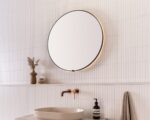 ADP SMSER7575BK SERA ROUND FRAMED LED MIRROR 750x750 MATTE BLACK - Urban Designs Bathroom and Kitchen