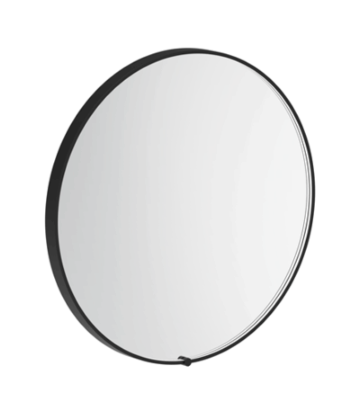 ADP SMSER7575BK SERA ROUND FRAMED LED MIRROR 750x750 MATTE BLACK - Urban Designs Bathroom and Kitchen