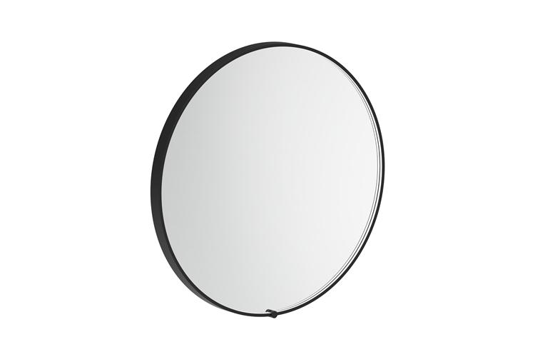 ADP SMSER7575BK SERA ROUND FRAMED LED MIRROR 750x750 MATTE BLACK - Urban Designs Bathroom and Kitchen