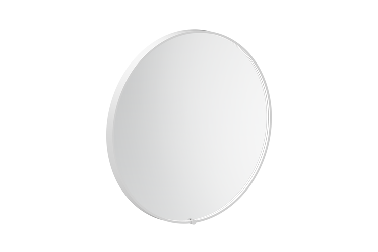 ADP SMSER7575WH SERA ROUND FRAMED LED MIRROR 750x750 MATTE WHITE - Urban Designs Bathroom and Kitchen