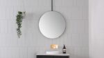 ADP SMST7070BK STELLA ROUND FRAMED MIRROR 700 MATTE BLACK - Urban Designs Bathroom and Kitchen