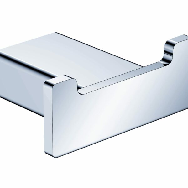 Aiko Square Double Robe Hook - Chrome | 7110D