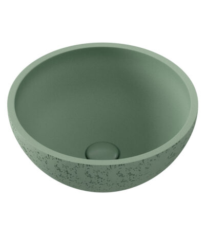 Alba Round Concrete Above Counter Basin, Sage