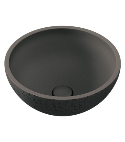 Alba Round Concrete Above Counter Basin, Warm Grey