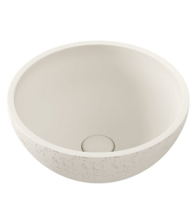Alba Round Concrete Above Counter Basin, Warm White