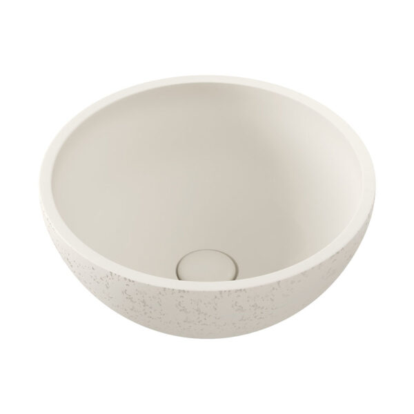Alba Round Concrete Above Counter Basin, Warm White