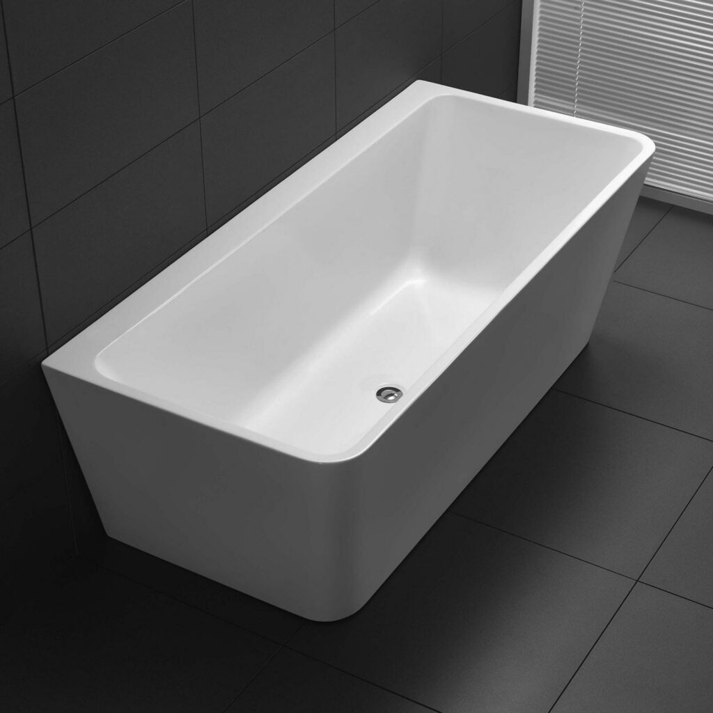 Alexa White Rectangle BTW Acrylic Bathtub - No OverFlow - 1700mm | BL532