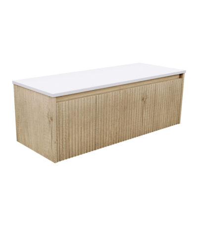 Alina Fluted Scandi Oak 1200 Wall-Hung Cabinet