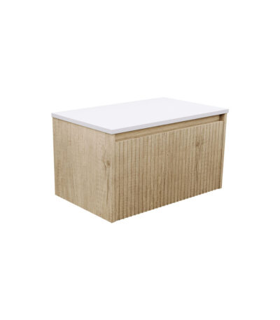 Alina Fluted Scandi Oak 750 Wall-Hung Cabinet