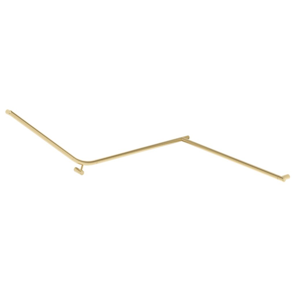 Aliro Accessible 140° Continuous Grab Rail - Brushed Brass