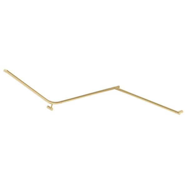 Aliro Accessible 140° Continuous Grab Rail - Brushed Brass