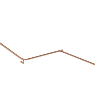 Aliro Accessible 140° Continuous Grab Rail - Brushed Copper