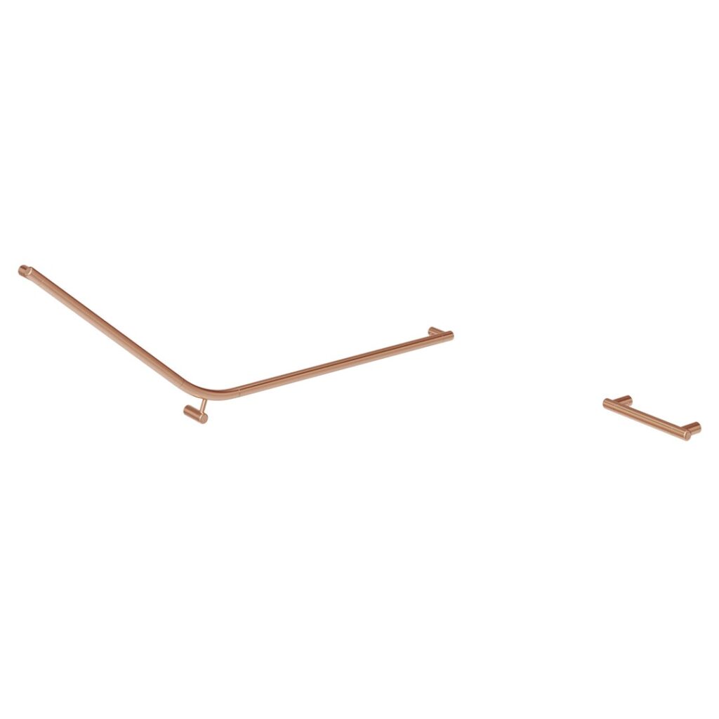 Aliro Accessible 140° Grab Rail - Brushed Copper - Set