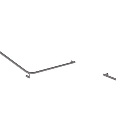 Aliro Accessible 140° Grab Rail - Brushed Gunmetal - Set