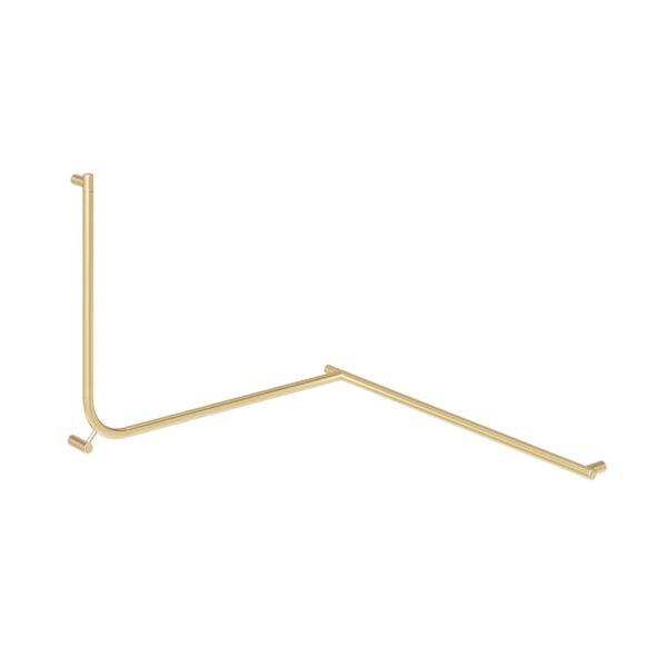 Aliro Accessible 90° Continuous Grab Rail - Brushed Brass
