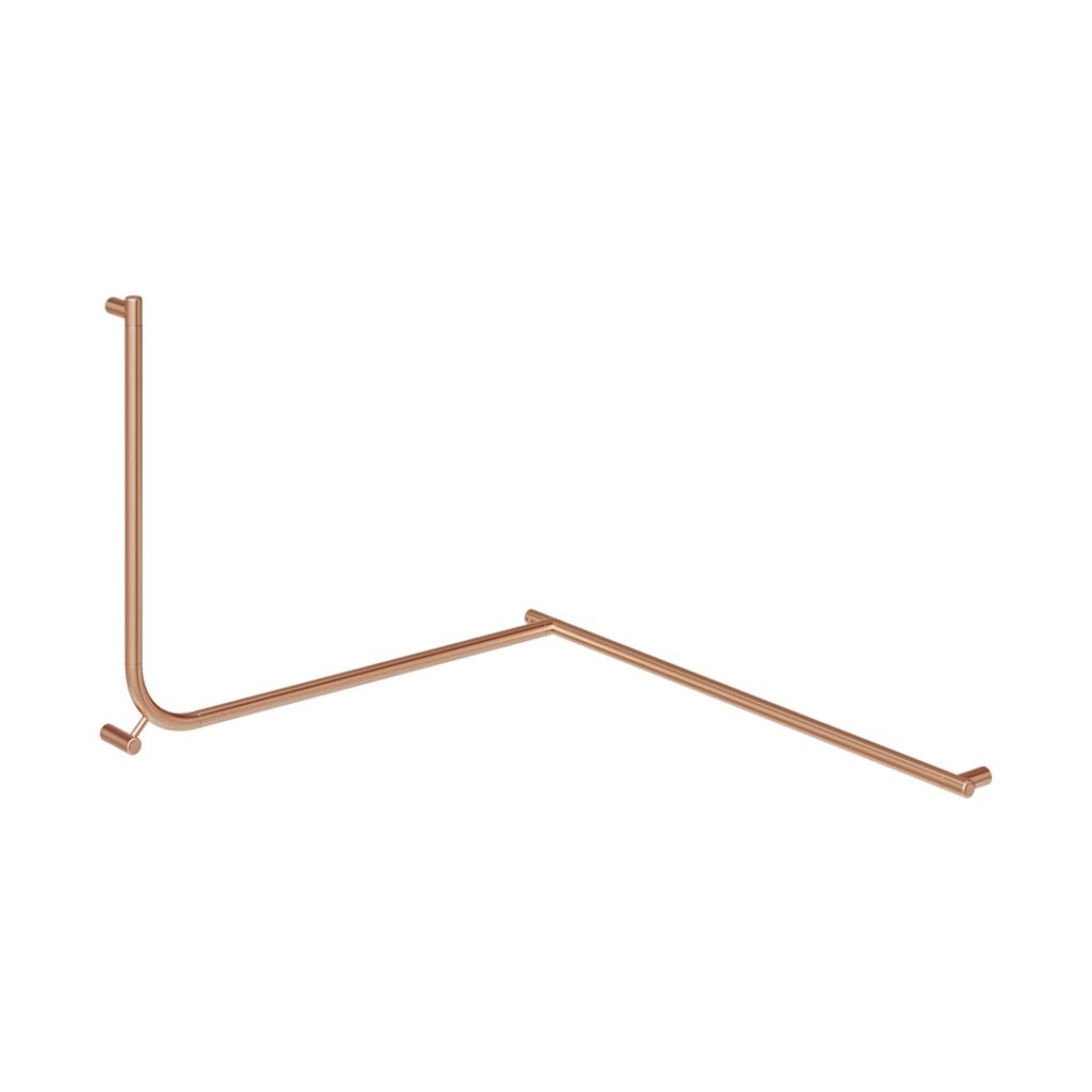 Aliro Accessible 90° Continuous Grab Rail - Brushed Copper