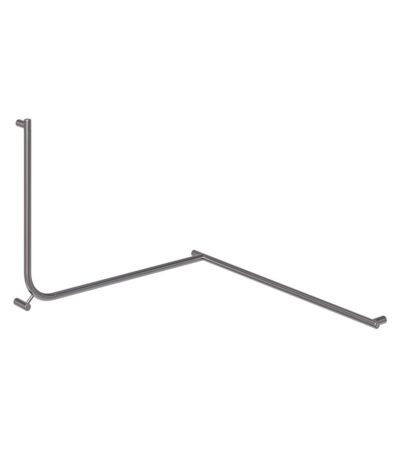 Aliro Accessible 90° Continuous Grab Rail - Brushed Gunmetal