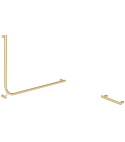 Aliro Accessible 90° Grab Rail Set - Brushed Brass